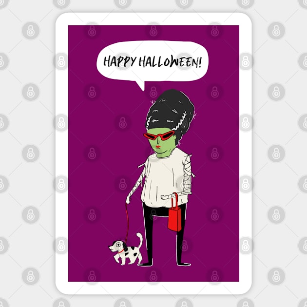 Happy Halloween from the Zombie Mama Magnet by Dodo&FriendsStore